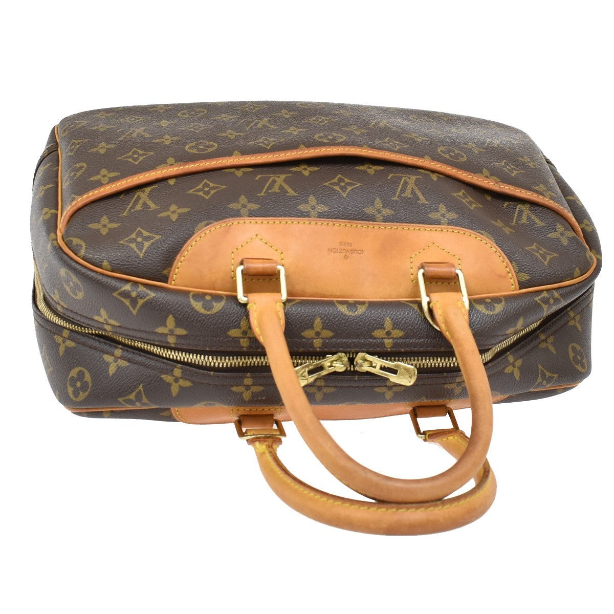 Louis Vuitton Deauville Handbag Monogram Canvas, BROWN, CANVAS, Handbag