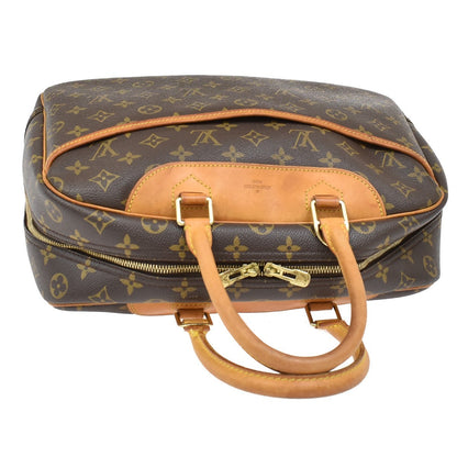 Louis Vuitton Deauville Handbag Monogram Canvas, BROWN, CANVAS, Handbag