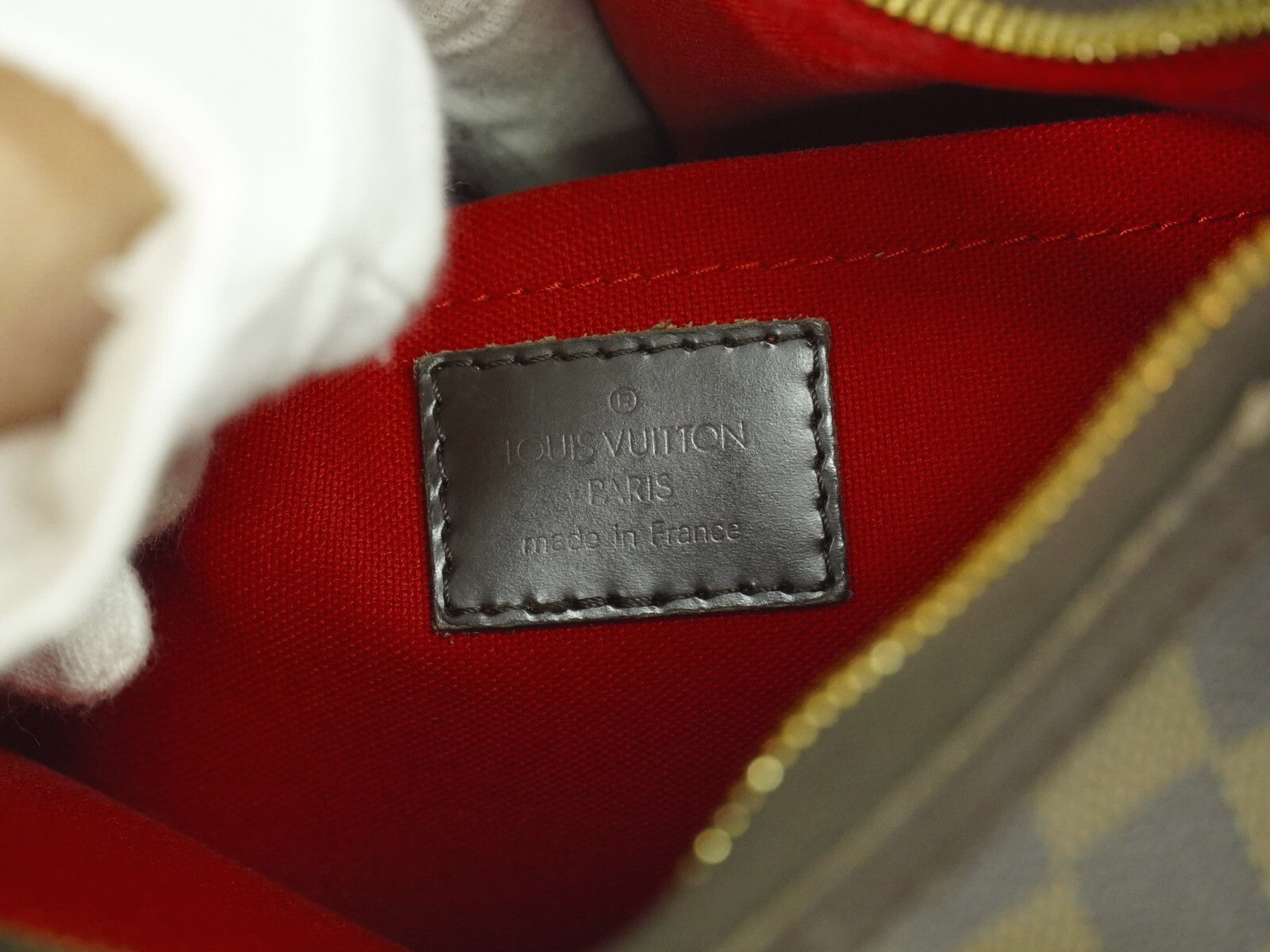 Louis Vuitton Thames Handbag Damier, BROWN, CANVAS, Handbag