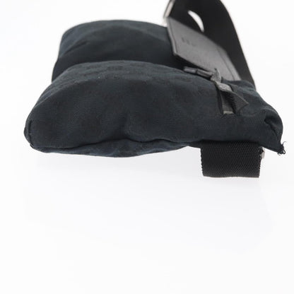 Gucci Vintage Double Belt Bag GG Canvas with Leather, BLACK, CANVAS, Clutche & pouche
