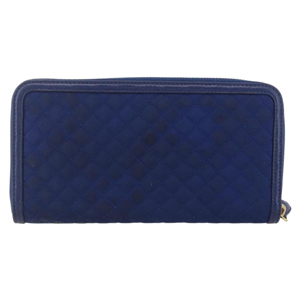Prada Zip Around Organizer Wallet Saffiano Leather with Applique, BLUE, LEATHER, Wallets