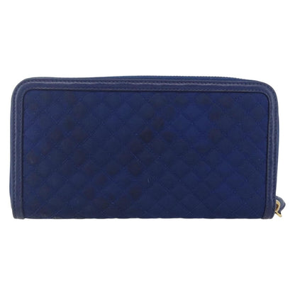 Prada Zip Around Organizer Wallet Saffiano Leather with Applique, BLUE, LEATHER, Wallets