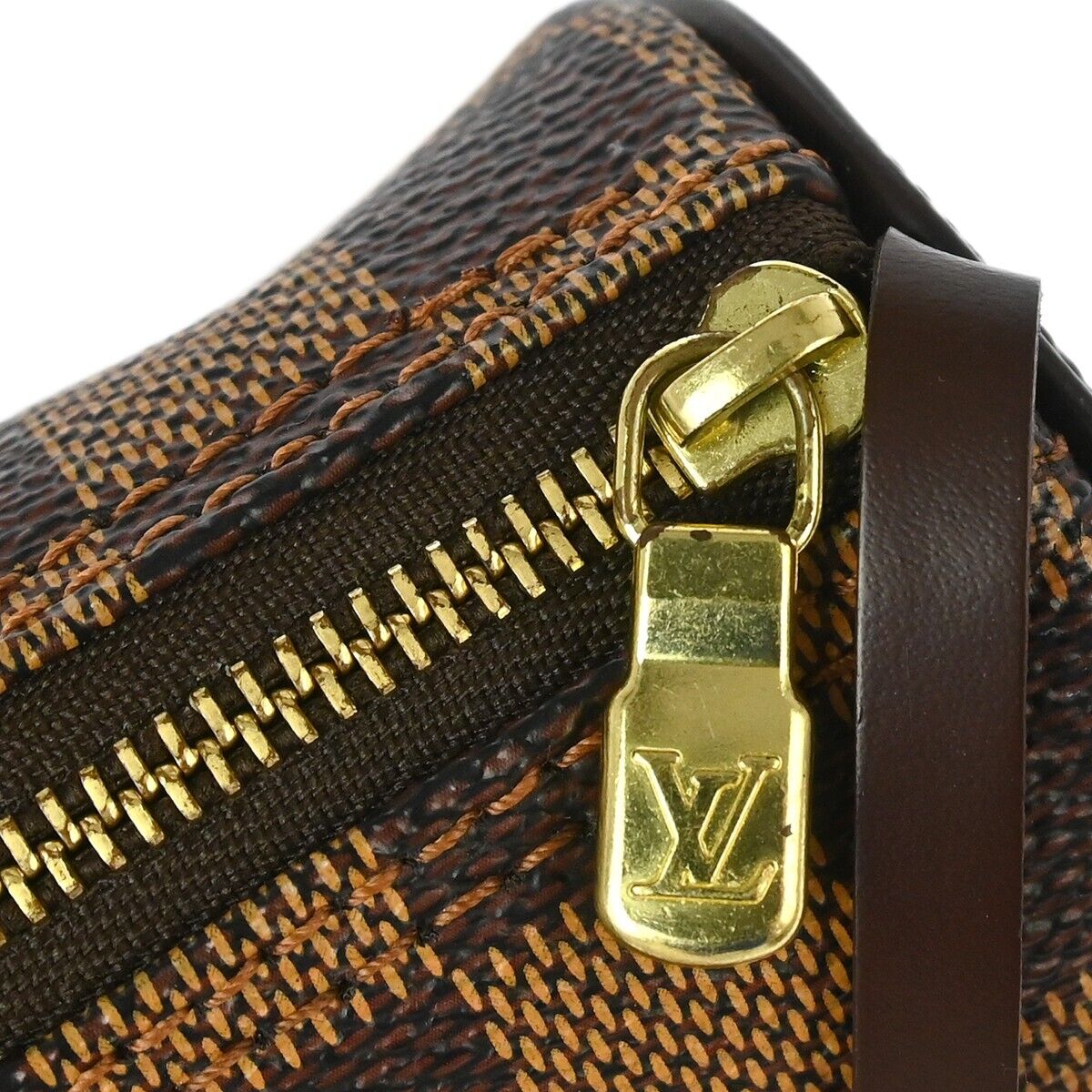 Louis Vuitton Papillon Pochette Damier, BROWN, CANVAS, Clutche & pouche