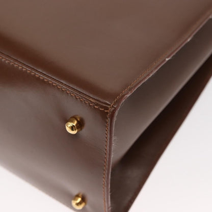 Gucci Vintage Lady Lock Top Handle Bag Leather, BROWN, LEATHER, Handbag