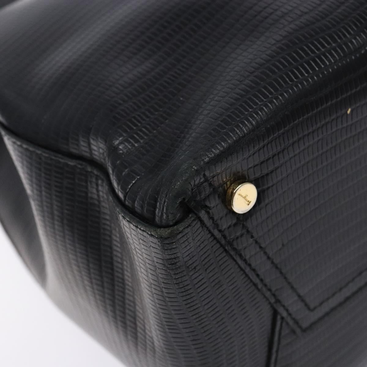 Salvatore Ferragamo Vala Shoulder Bag Leather, BLACK, LEATHER, Tote bag