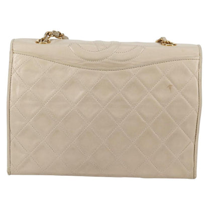 Chanel Vintage Tassel Flap Bag Quilted Lambskin, GOLD, LAMB_SKIN, Handbag