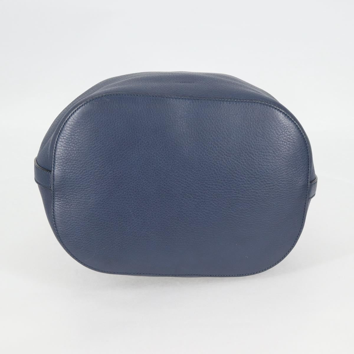 Gucci Miss Bamboo Bucket Bag Leather, BLUE, LEATHER, Handbag