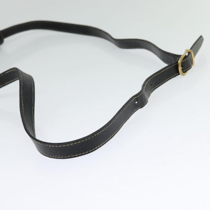 Celine Vintage Circle Logo Crossbody Bag Leather, BLACK, LEATHER, Crossbody bag