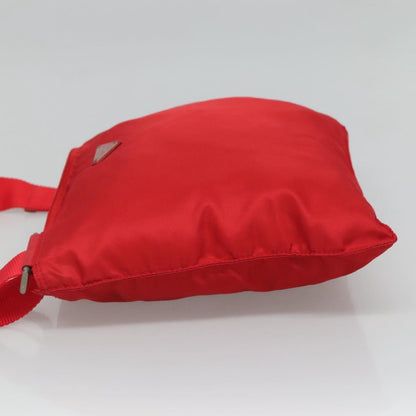 Prada Flat Messenger Bag Tessuto, Red, Nylon, Shoulder Bag