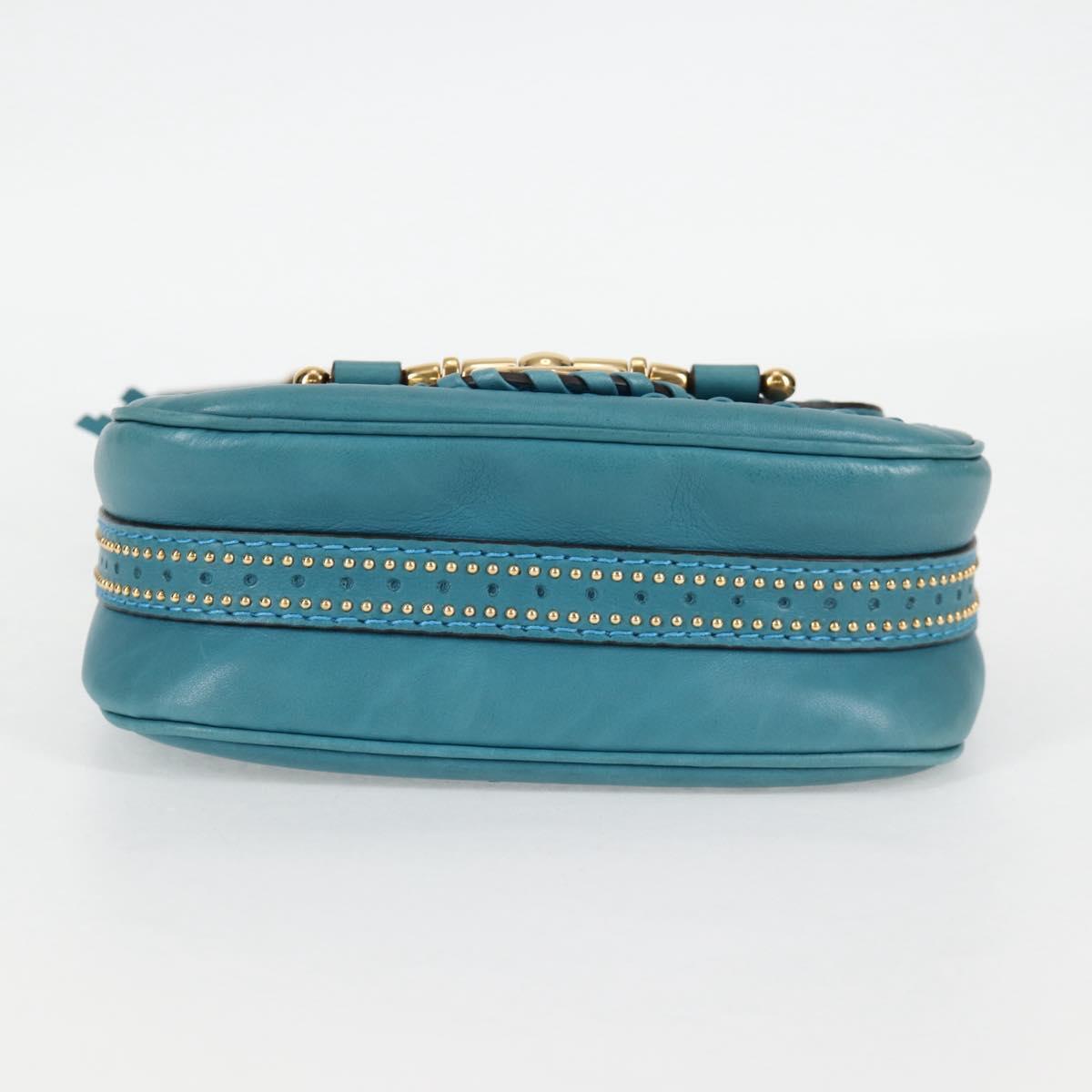 Gucci Snaffle Bit Crossbody Bag Leather, BLUE, LEATHER, Crossbody bag
