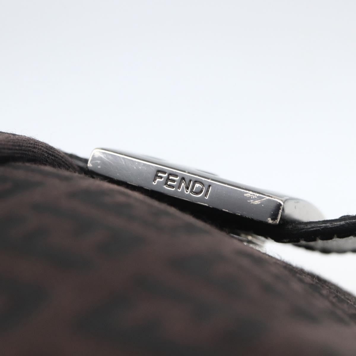 Fendi Vintage Flap Crossbody Bag Zucchino Canvas, BROWN, CANVAS, Shoulder bag