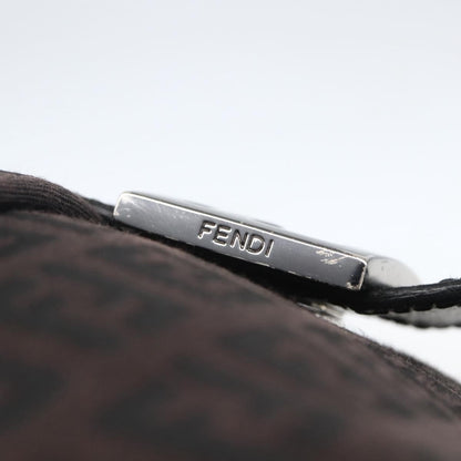 Fendi Vintage Flap Crossbody Bag Zucchino Canvas, BROWN, CANVAS, Shoulder bag