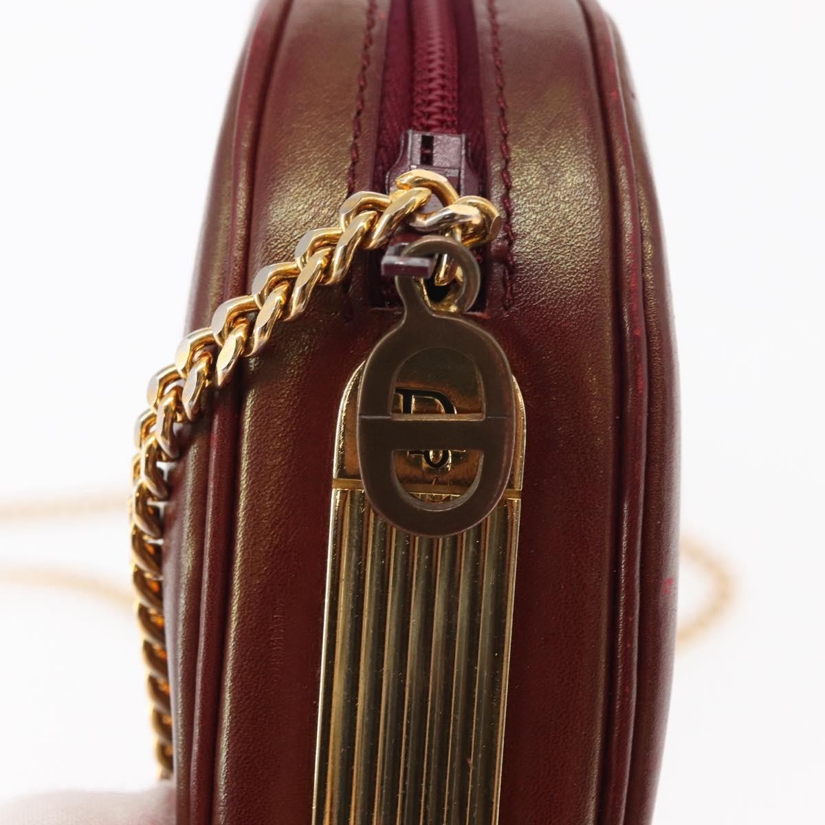 Christian Dior Vintage Shoulder Bag Leather, RED, LEATHER, Shoulder bag