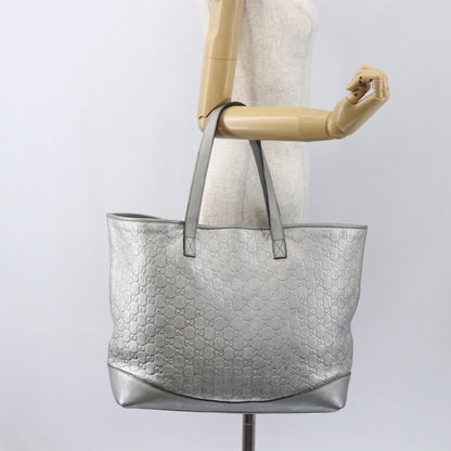 Gucci Plus Tote Guccissima Leather, SILVER, LEATHER, Tote bag
