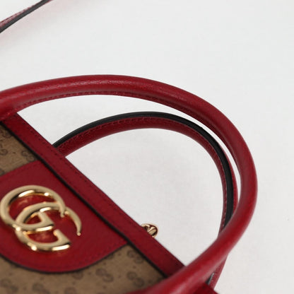 Gucci Doraemon Tote Printed Mini GG Coated Canvas, BROWN, CANVAS, Tote bag