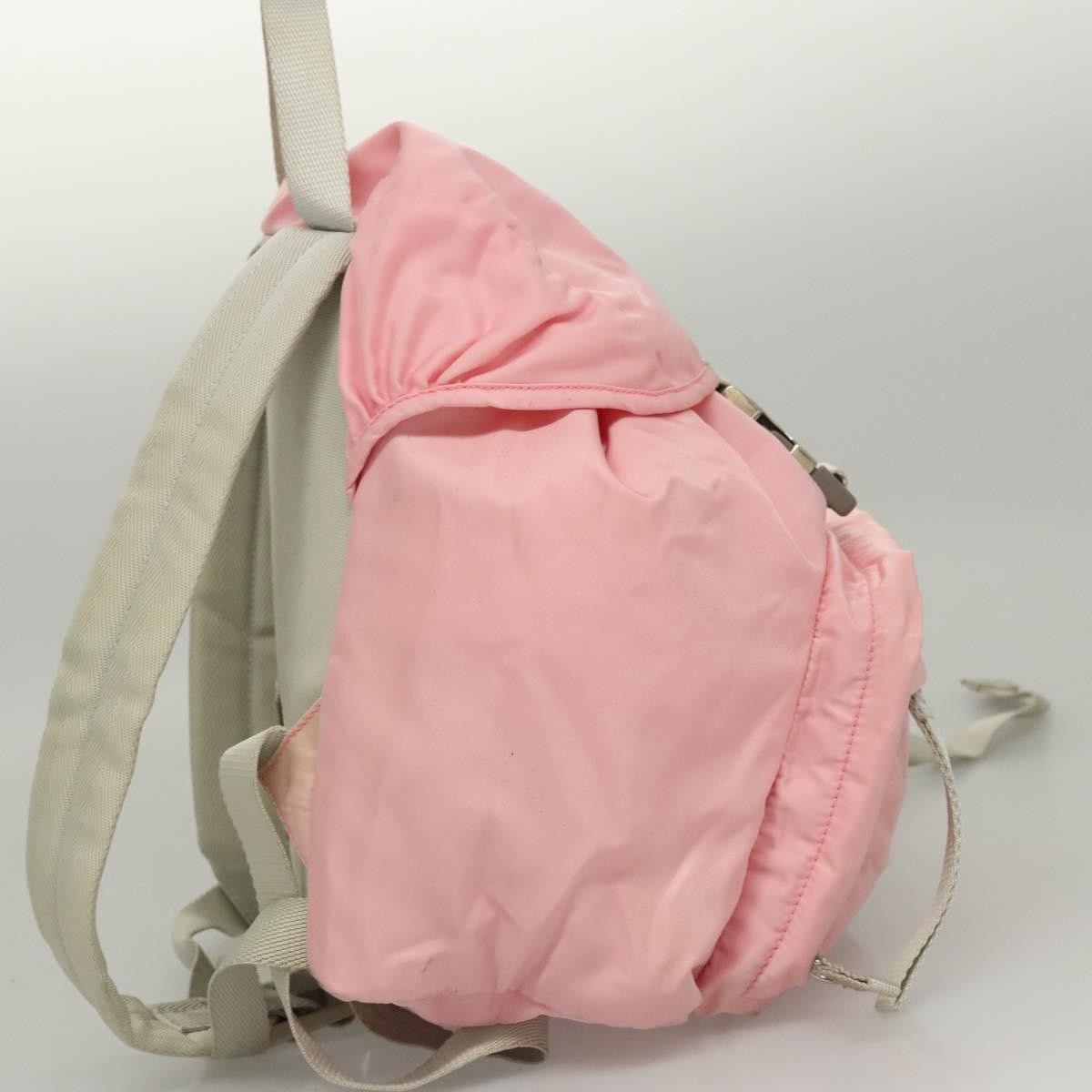Prada Single Buckle Pocket Backpack Tessuto, PINK, NYLON, Backpack