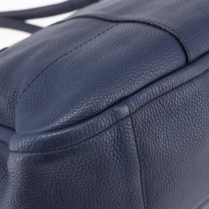 Salvatore Ferragamo Izzie Gancini Embossed Tote Soft Calf, BLUE, LEATHER, Tote bag