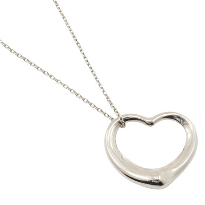 Tiffany & Co. Elsa Peretti Open Heart Pendant Necklace Sterling Silver, SILVER, SILVER, Necklace