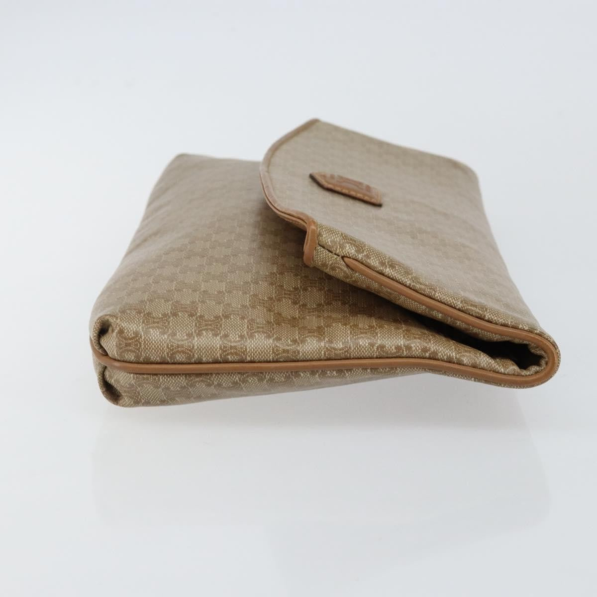 Celine Macadam Pochette Canvas and Leather, BEIGE, CANVAS, Clutche & pouche