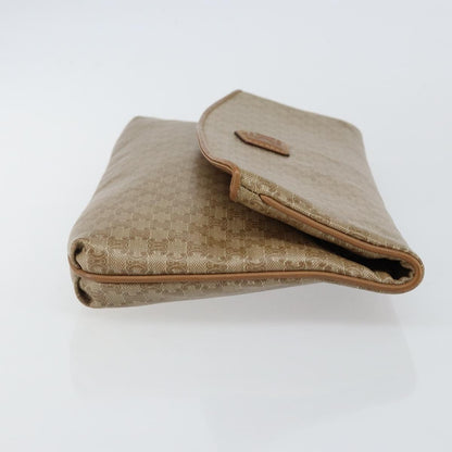 Celine Macadam Pochette Canvas and Leather, BEIGE, CANVAS, Clutche & pouche