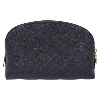 Louis Vuitton Cosmetic Pouch Monogram Empreinte Leather, NAVY, LEATHER, Toiletry Case