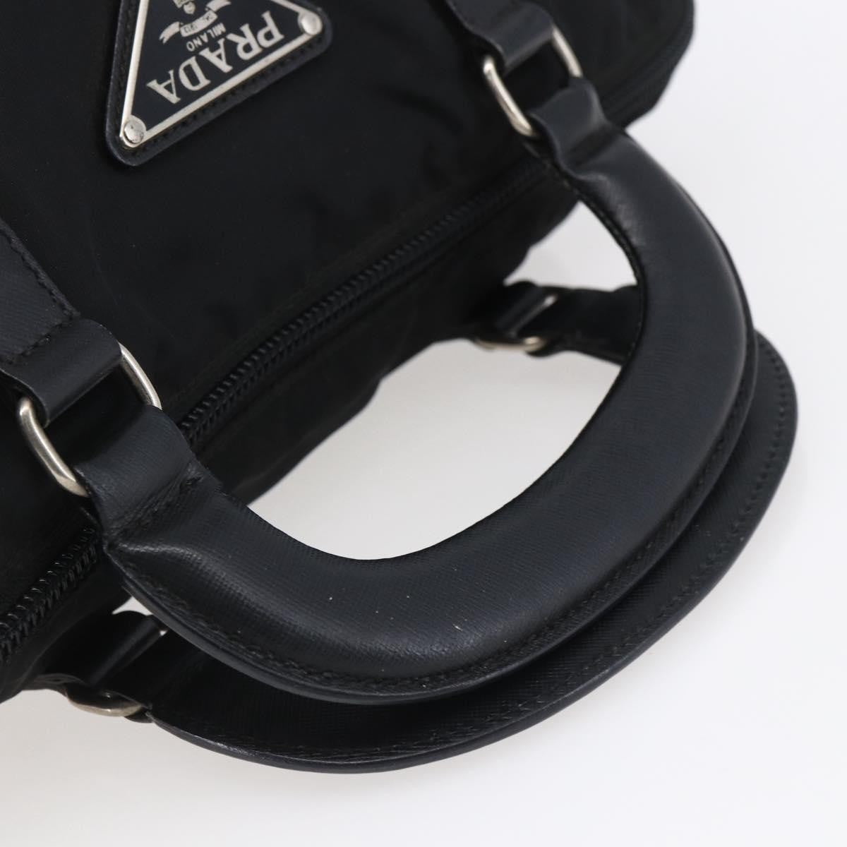 Prada Vintage Zip Handbag Tessuto, BLACK, NYLON, Handbag