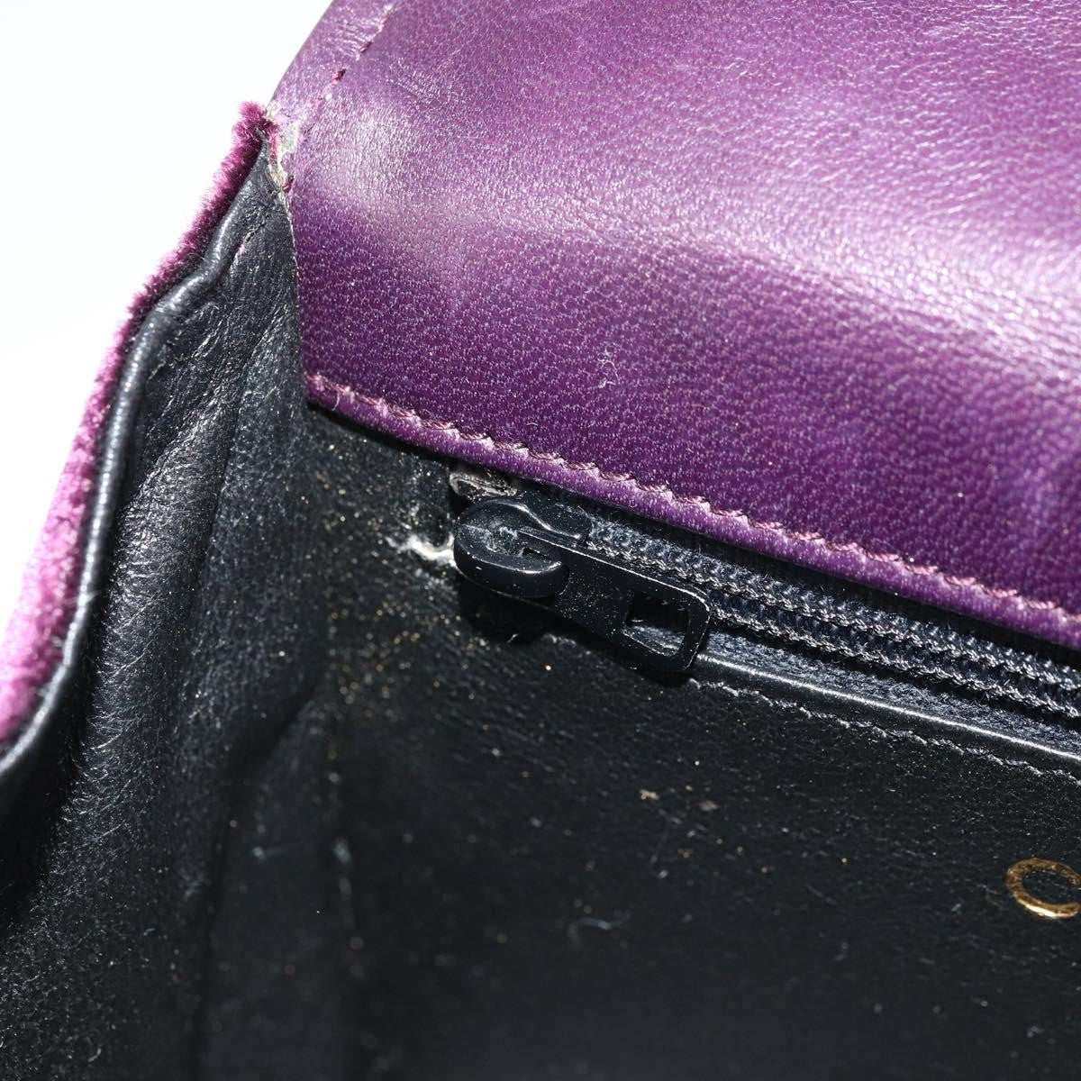 Chanel Wallet on Chain Quilted Velvet, Purple, Velvet, Handbag