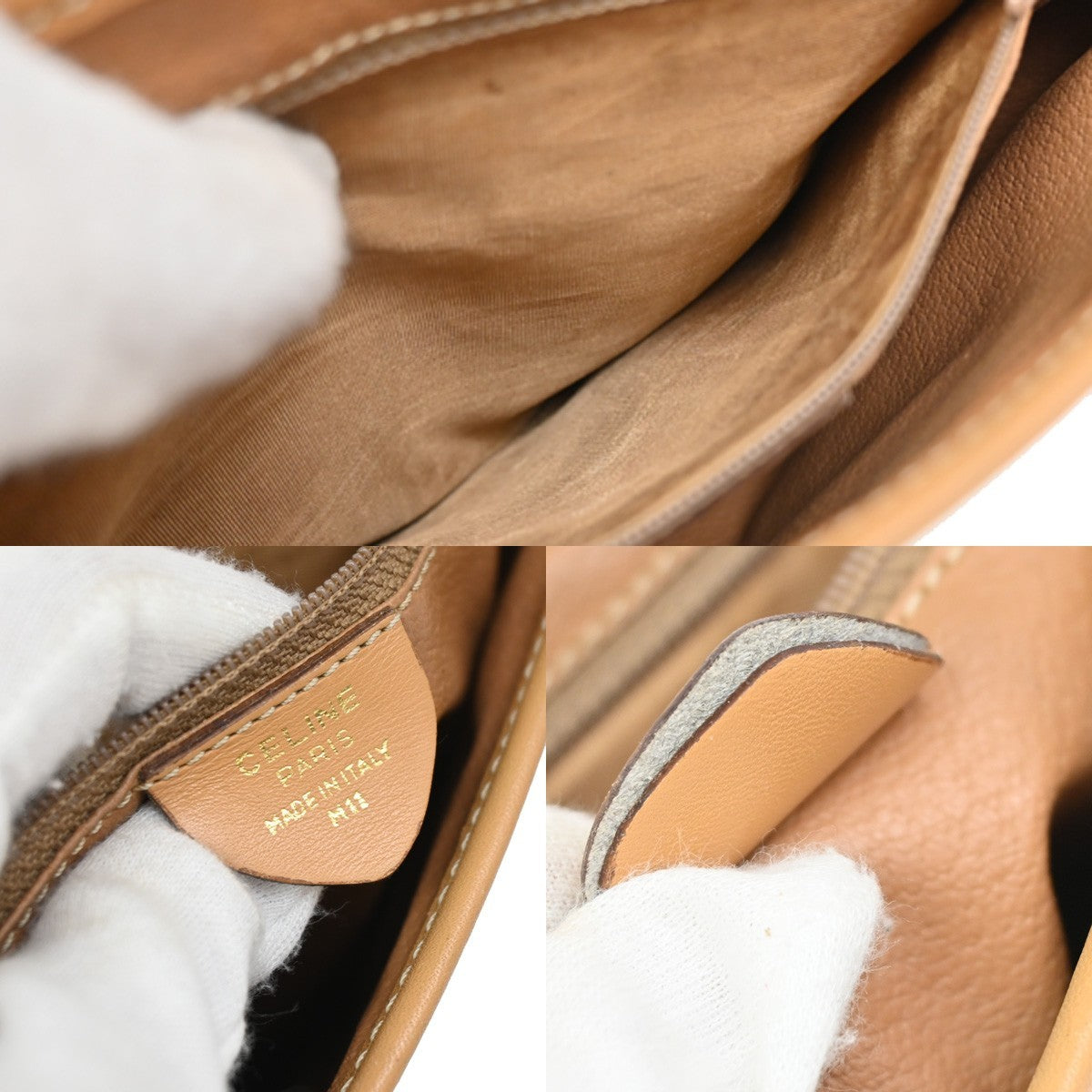 Celine Macadam Shoulder Bag PVC Leather, BROWN, PVC, Shoulder bag