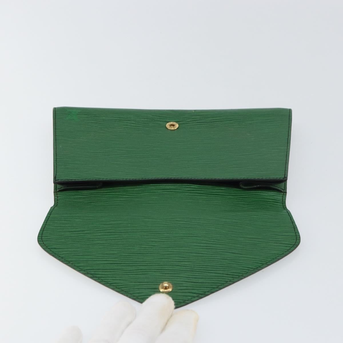 Louis Vuitton Art Deco Clutch Epi Leather, GREEN, LEATHER, Clutche & pouche
