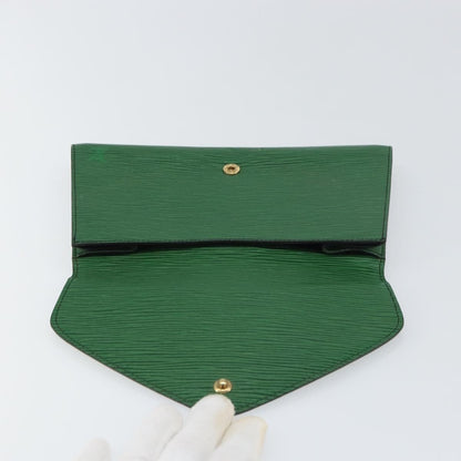 Louis Vuitton Art Deco Clutch Epi Leather, GREEN, LEATHER, Clutche & pouche