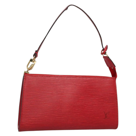 Louis Vuitton Pochette Accessoires Epi Leather, RED, LEATHER, Clutche & pouche