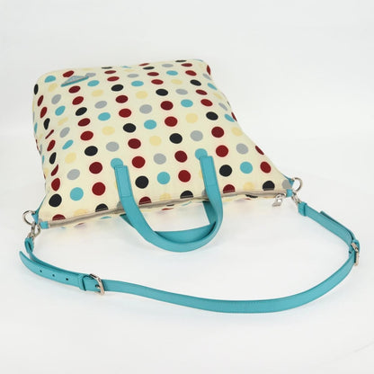 Prada Convertible Tote Printed Tessuto with Saffiano, WHITE, NYLON, Tote bag