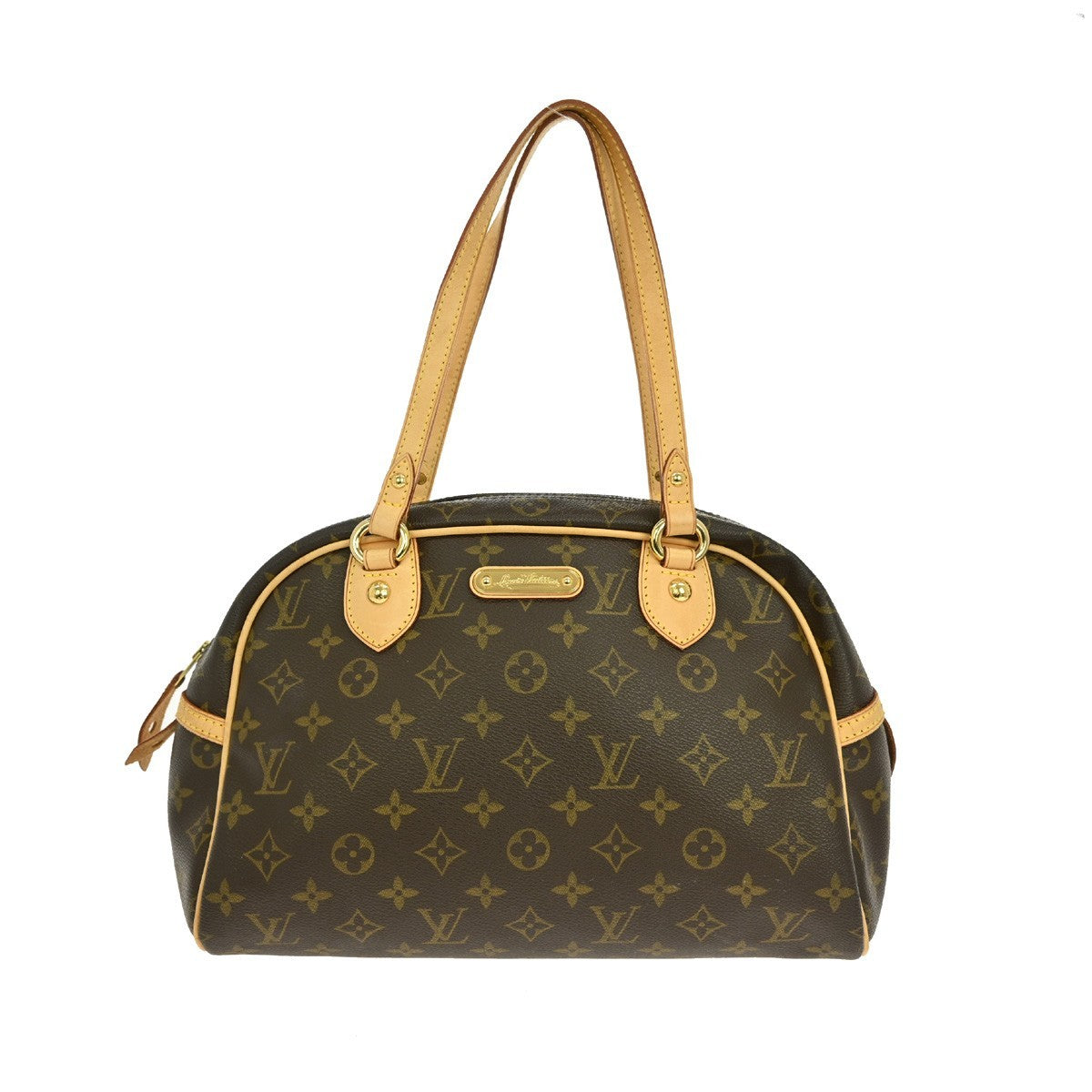 Louis Vuitton Montorgueil Handbag Monogram Canvas, BROWN, CANVAS, Handbag