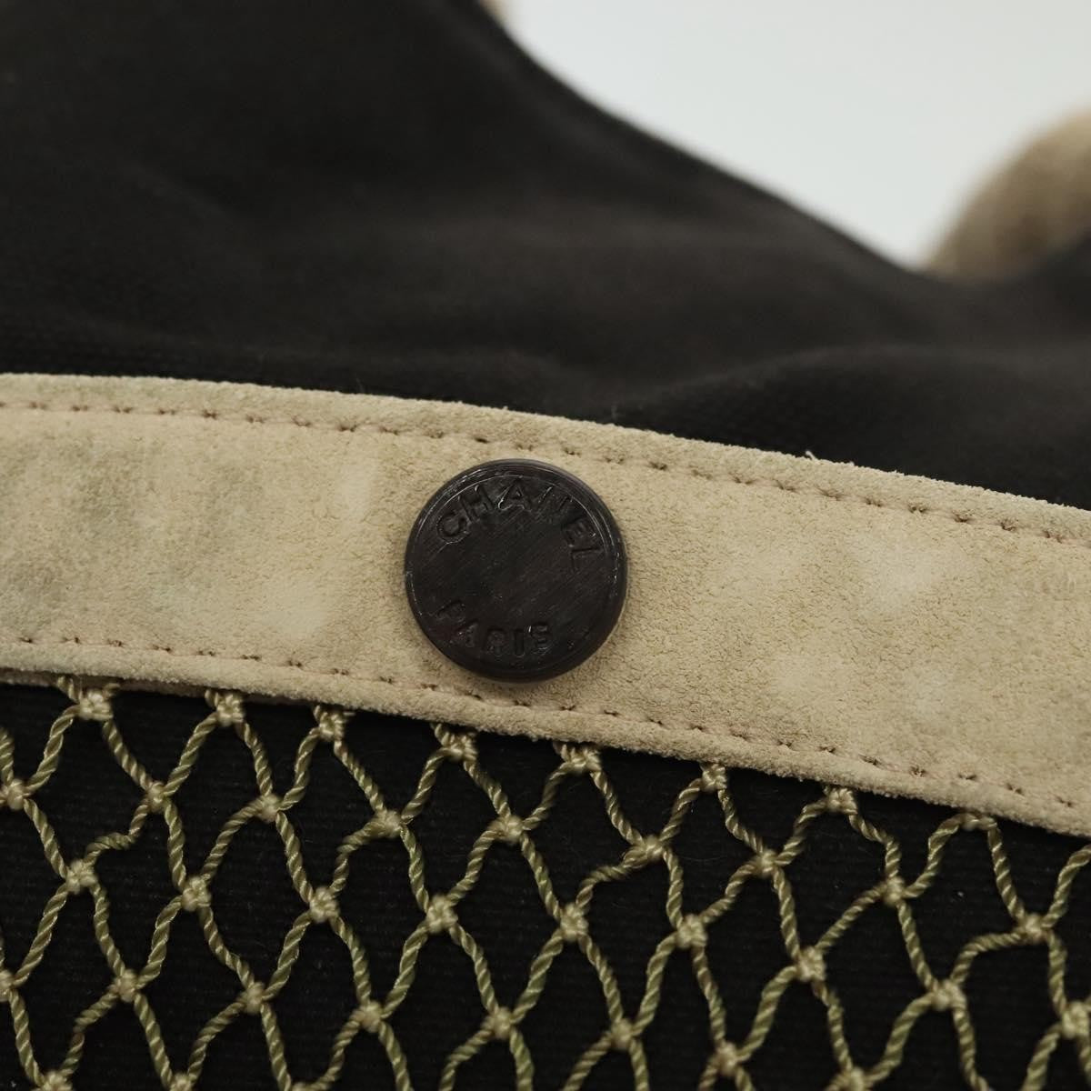 Chanel Camellia Flower Tote Canvas, BLACK, CANVAS, Tote bag