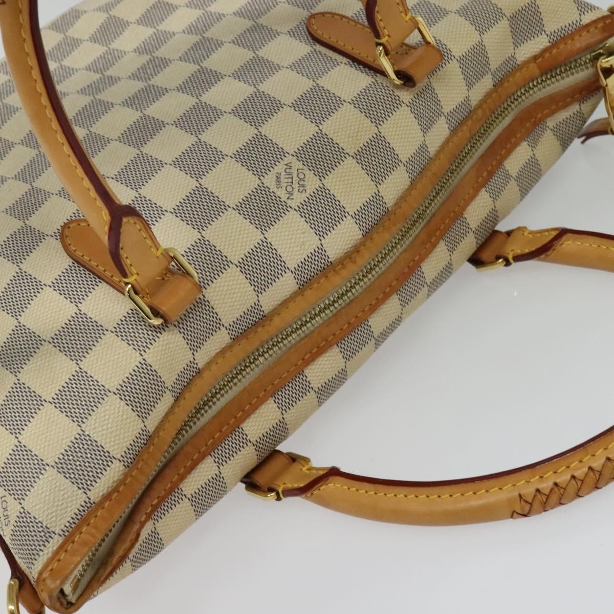 Louis Vuitton Riviera Handbag Damier, WHITE, CANVAS, Tote bag