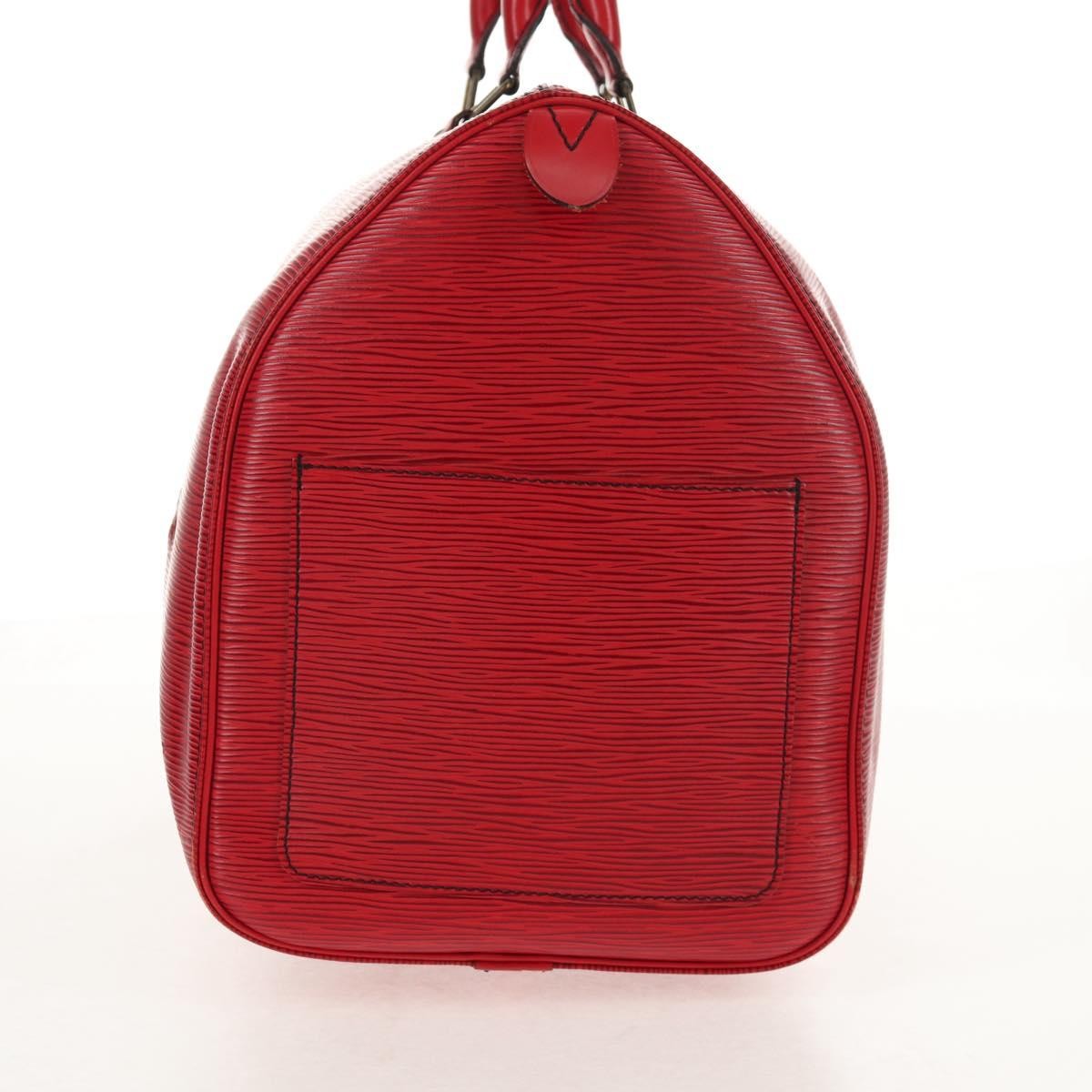Louis Vuitton Keepall Bag Epi Leather, RED, LEATHER, Travel bag