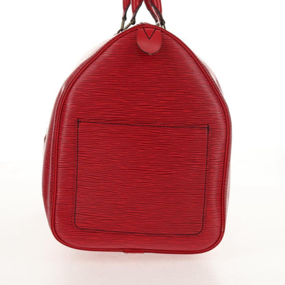 Louis Vuitton Keepall Bag Epi Leather, RED, LEATHER, Travel bag