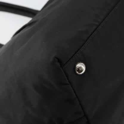 Prada Bow Tote Tessuto with Leather, BLACK, NYLON, Tote bag