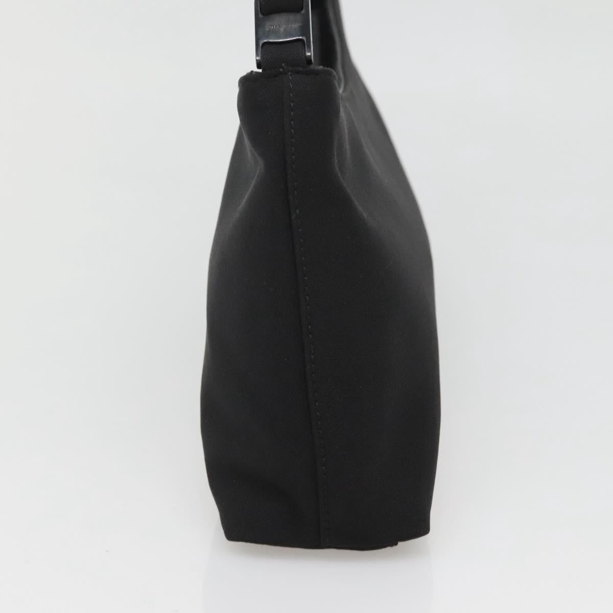 Salvatore Ferragamo Vala Shoulder Bag Nylon, BLACK, NYLON, Shoulder bag