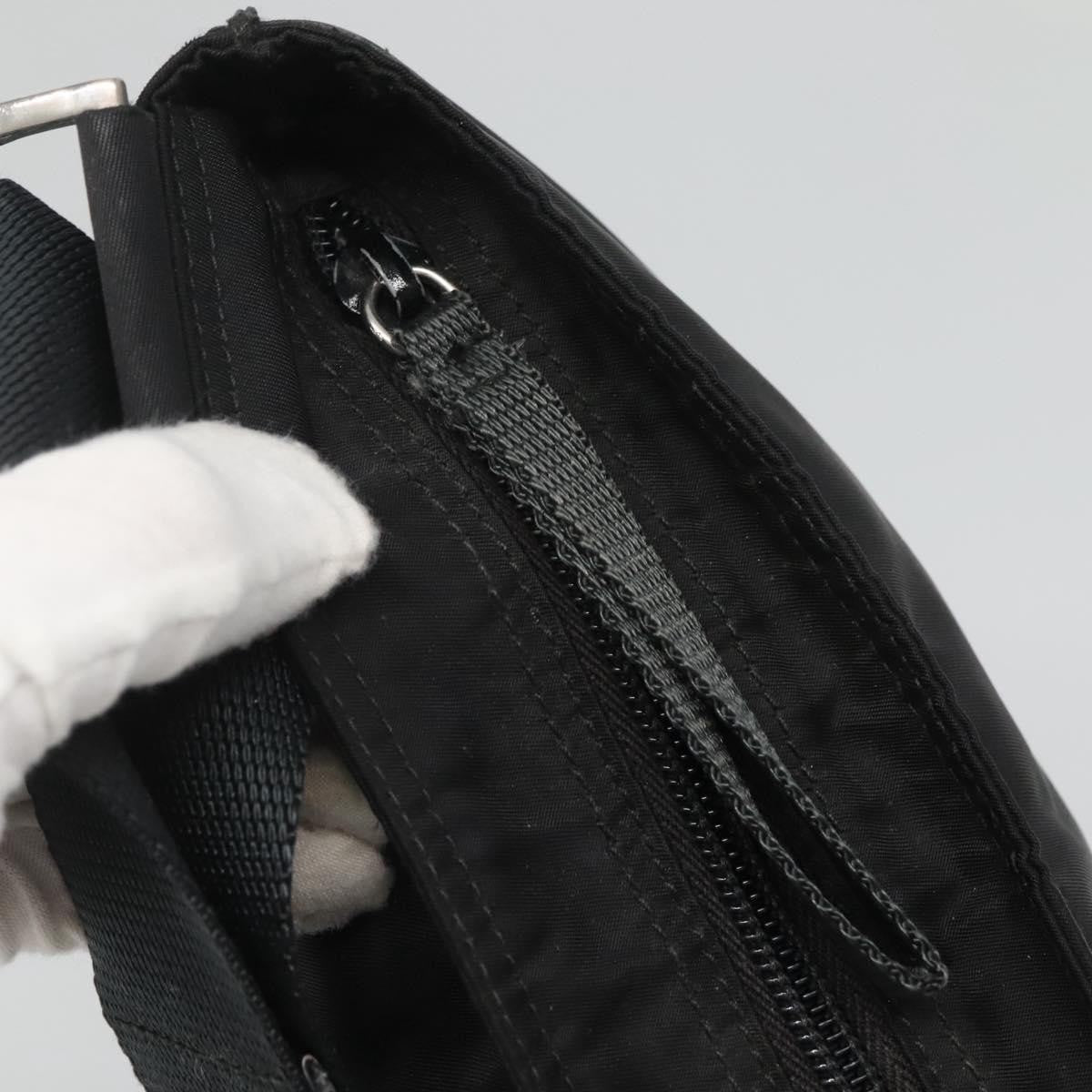 Prada Flat Messenger Bag Tessuto, BLACK, NYLON, Shoulder bag