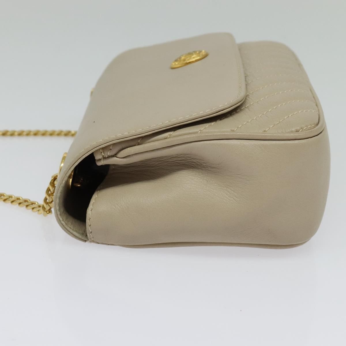 Celine Shoulder Bag Leather, BEIGE, LEATHER, Shoulder bag