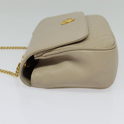 Celine Shoulder Bag Leather, BEIGE, LEATHER, Shoulder bag