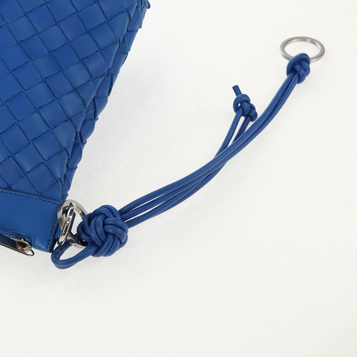 Bottega Veneta Zip Pouch Intrecciato Nappa, BLUE, LEATHER, Clutche & pouche
