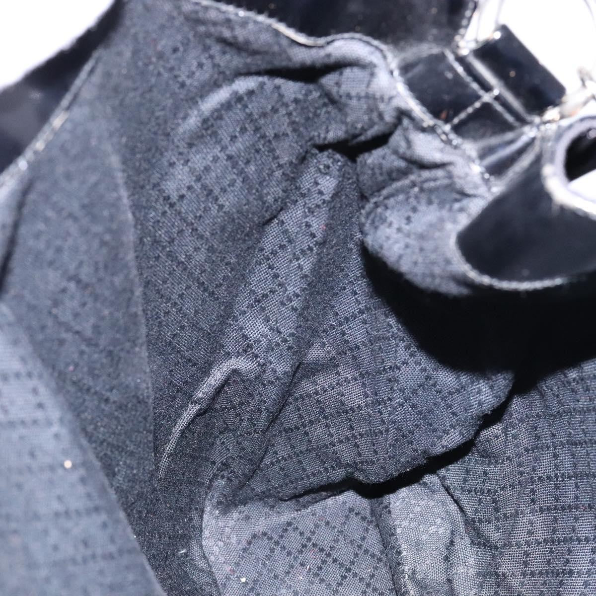 Gucci Vintage Bamboo Handle Tote Nylon, BLACK, NYLON, Tote bag