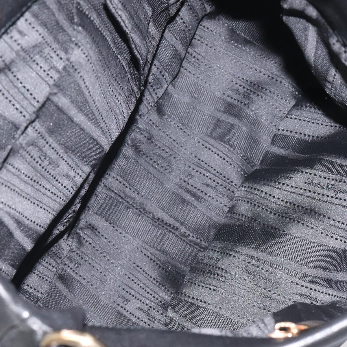 Salvatore Ferragamo Miss Vara Giusy Hobo Leather, BLACK, LEATHER, Shoulder bag