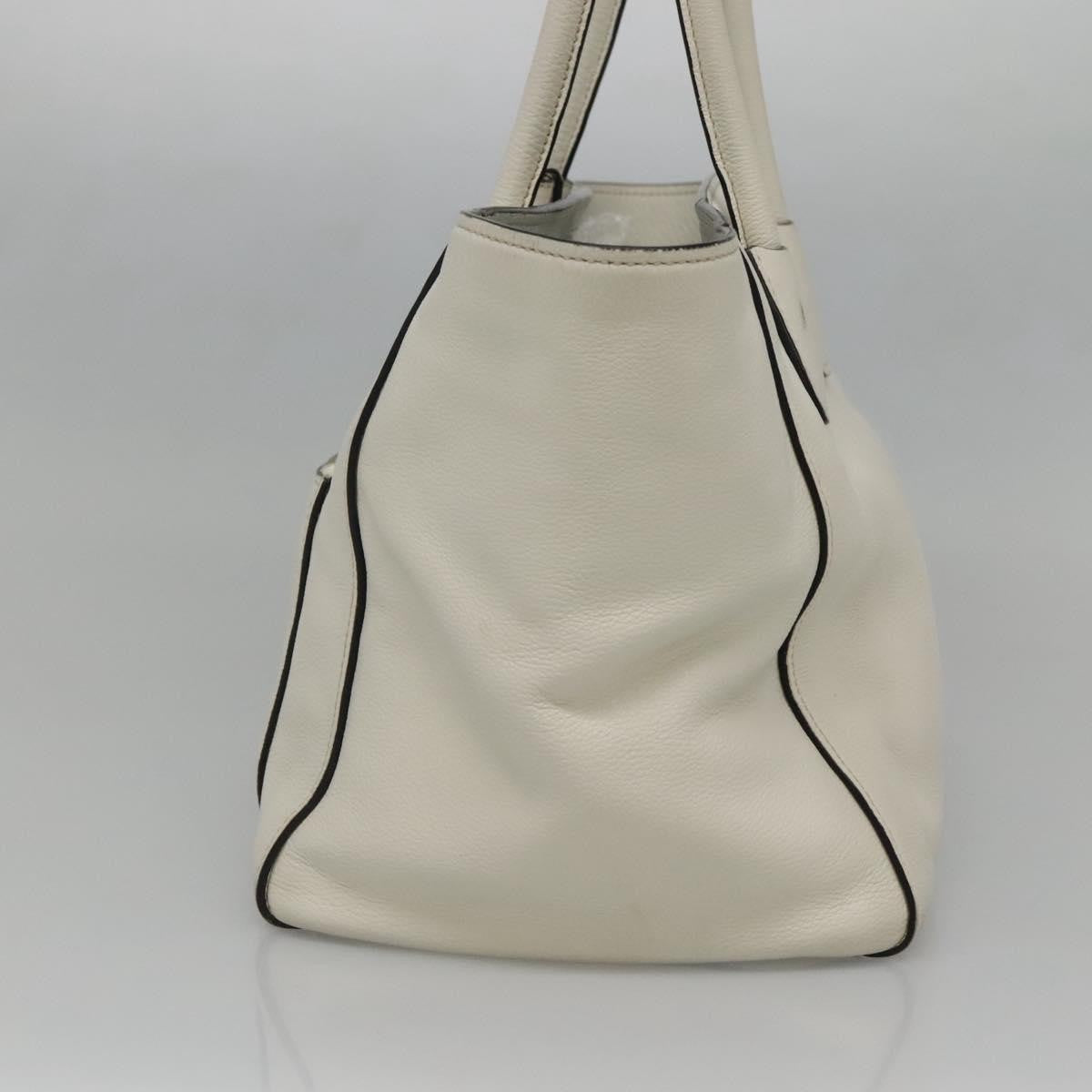 Prada Front Pocket Wing Convertible Tote Vitello Daino, WHITE, LEATHER, Tote bag