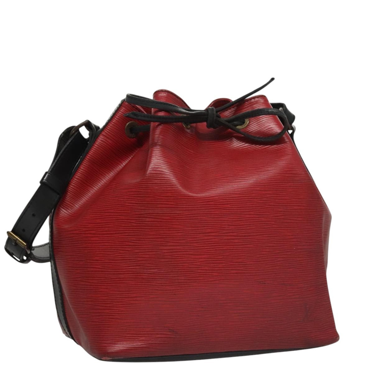 Louis Vuitton Petit Noe Handbag Epi Leather, RED, LEATHER, Shoulder bag
