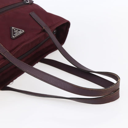 Prada Vintage Zip Tote Tessuto, BURGUNDY, NYLON, Tote bag