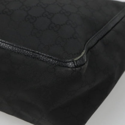 Gucci Abbey Pocket Tote GG Canvas, Black, Canvas, Tote Bag
