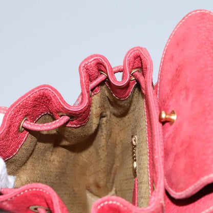 Gucci Vintage Bamboo Backpack Suede, RED, SUEDE, Backpack